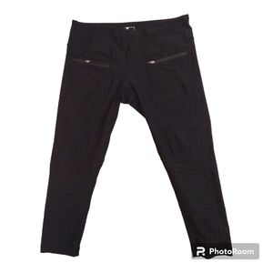 Mondetta Women’s Black Front Zipper Black dressy leggings size Medium